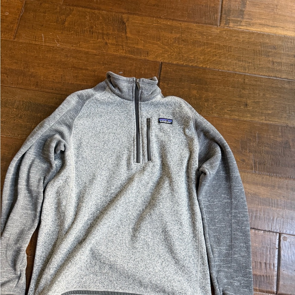 Patagonia Gray Zip-Up Sweater